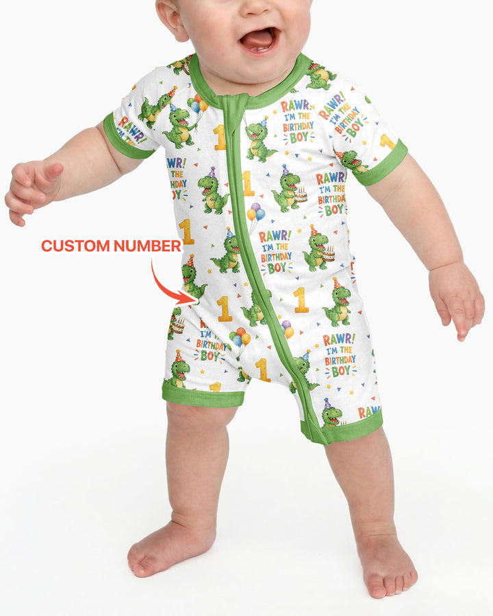 Plantilla PERSONALIZADA de Bambú Pijama Corto con Cremallera