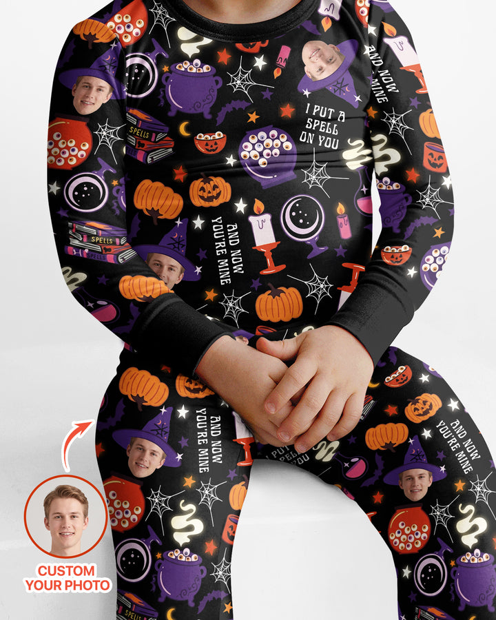 Halloween Little Witch Bamboo Two Piece Long Sleeve Pajama Set