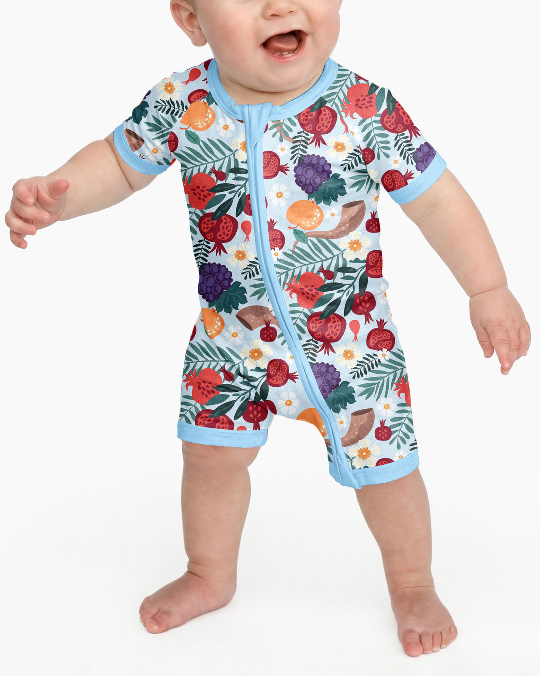Pomegranate Blessings Night Family Matching Bamboo Shorty Zippy