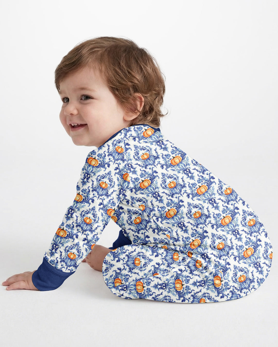 Pumpkin Toile Family Matching Bamboo Convertible Zippy