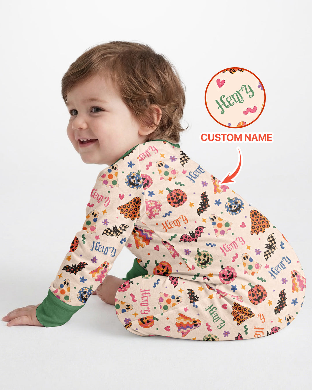 Funky Retro Halloween Bamboo Convertible Zippy