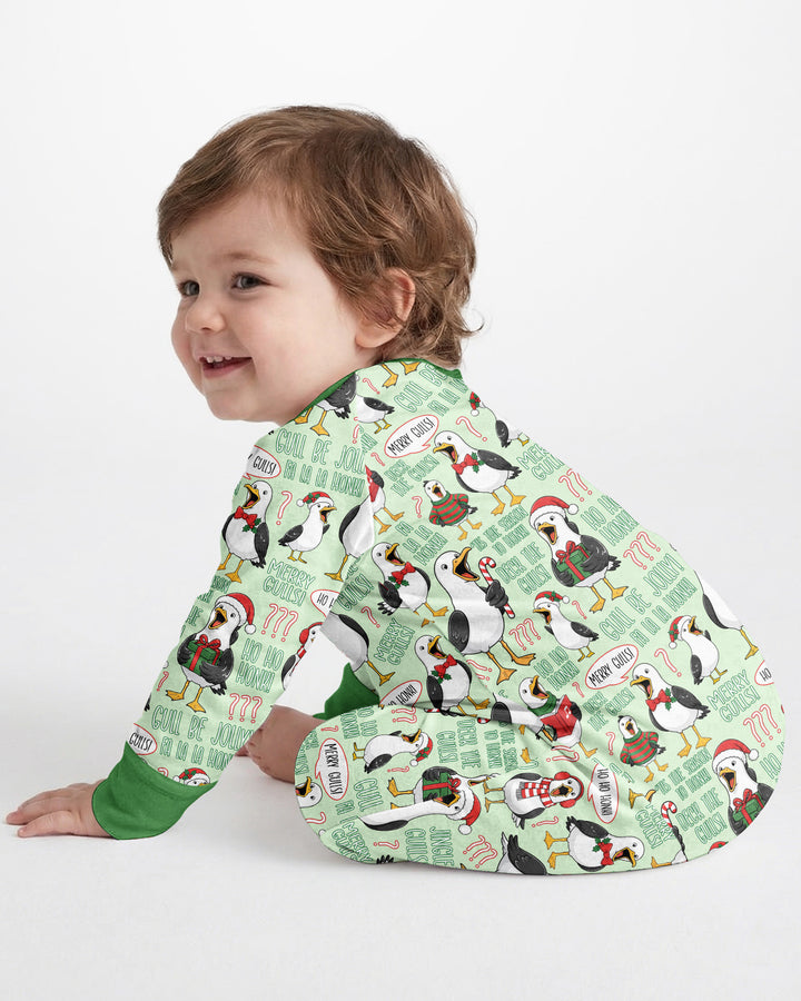 Funny Christmas Seagull Bamboo Convertible Zippy