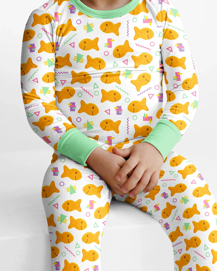 Conjunto de pijama de dos piezas de bambú con mangas largas, plantilla PERSONALIZADA
