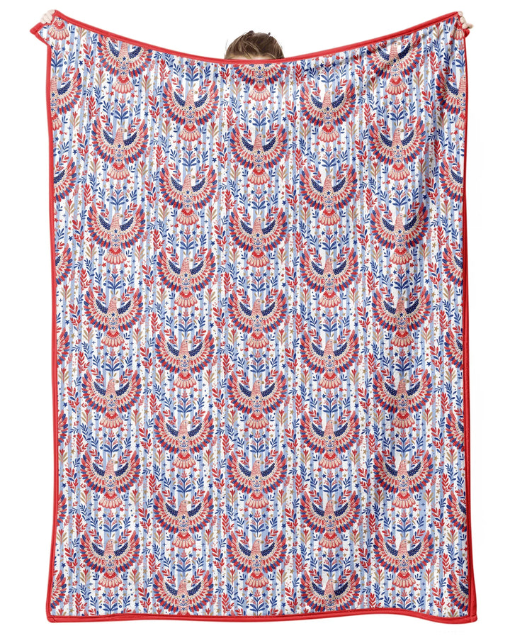 Patriotic Eagle Bamboo Blanket