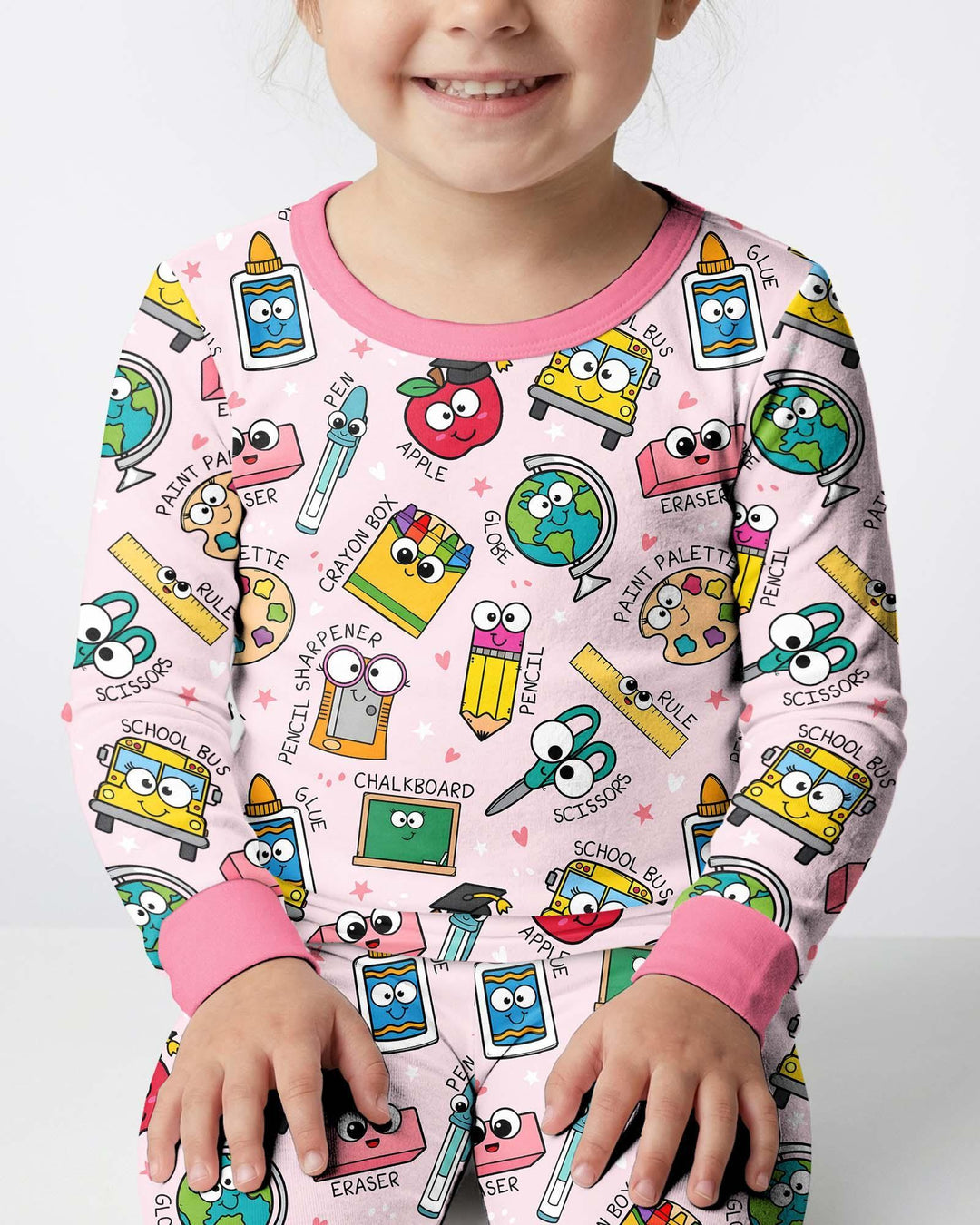 Conjunto de pijama de dos piezas de bambú con mangas largas, plantilla PERSONALIZADA