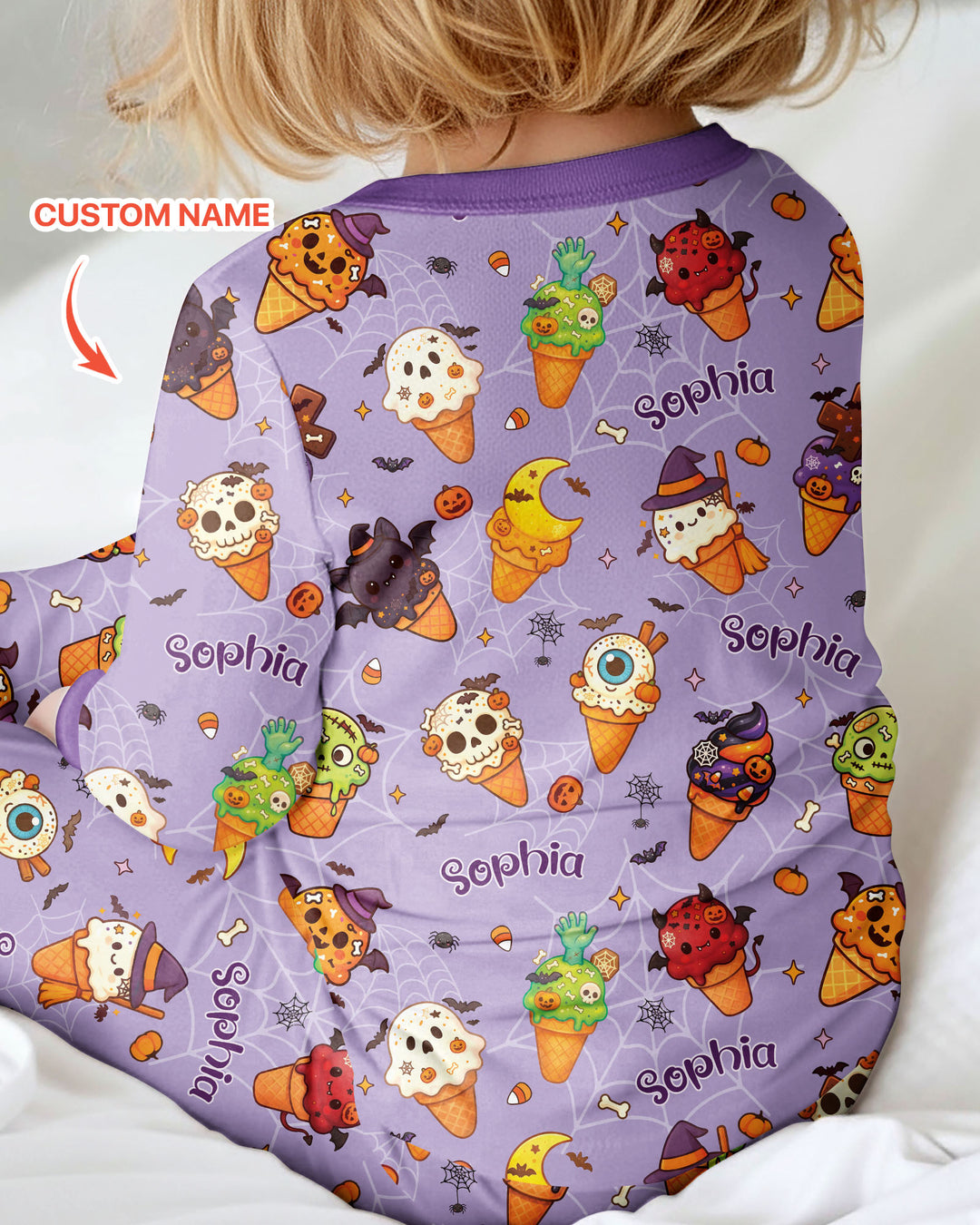 Custom Name Halloween Ice Cream Bamboo Convertible Zippy