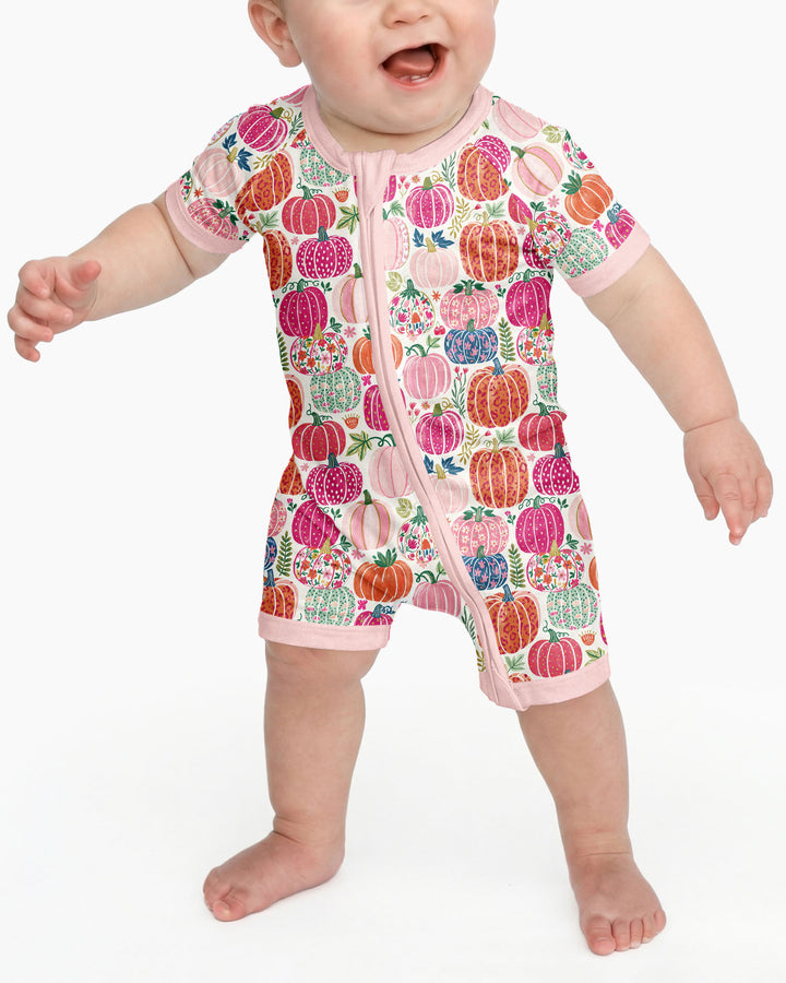 Pumpkin & Bloom Bamboo Shorty Zippy
