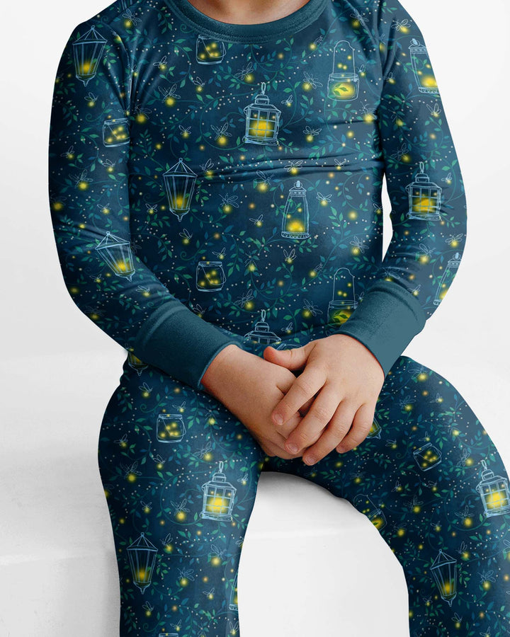 Firefly Lantern Night Bamboo Two Piece Long Sleeve Pajama Set