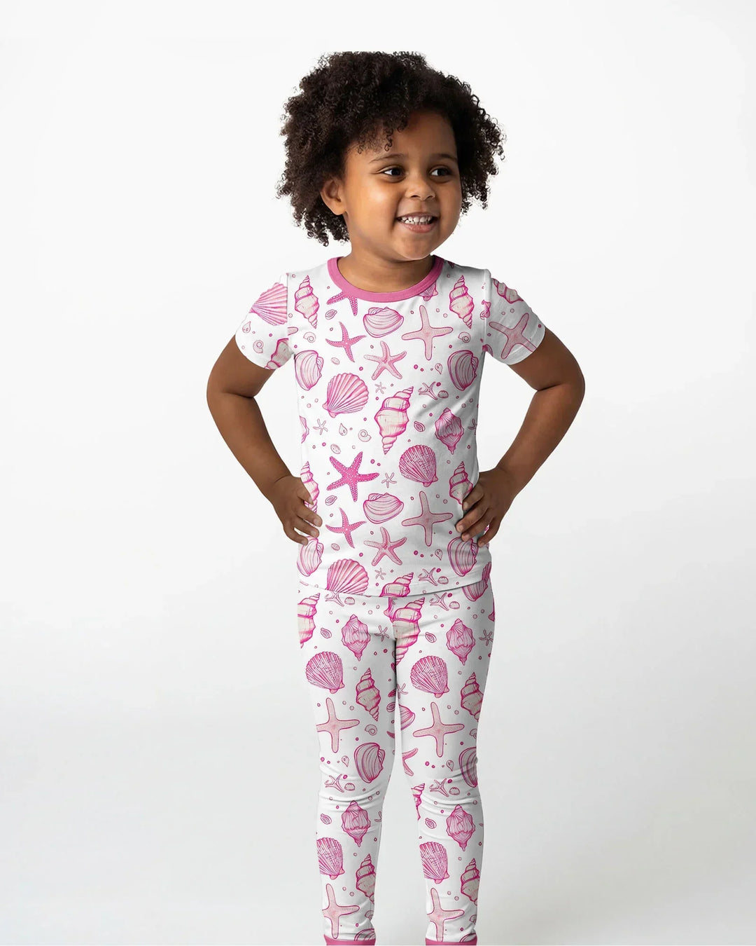 Coastal Charm Family Matching Bamboo Two Piece Short Sleeve Pajama Set