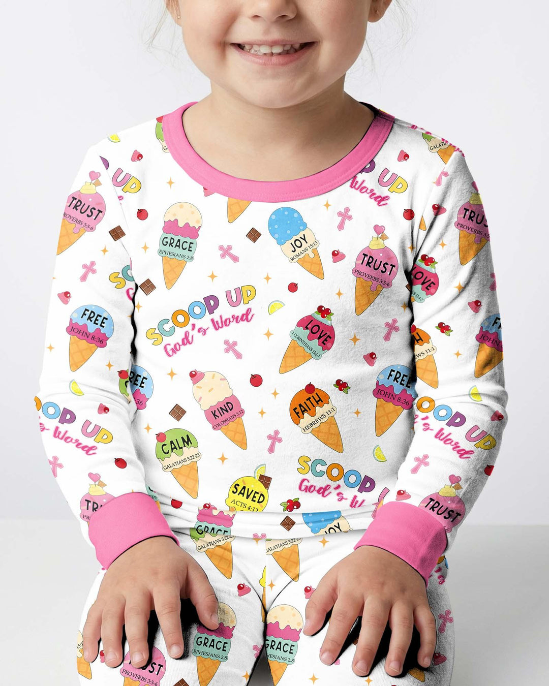 Conjunto de pijama de dos piezas de bambú de manga larga a juego Mini Mystic Family