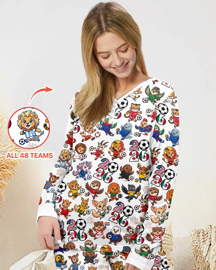 Plantilla de conjunto de pijama de mujer de bambú