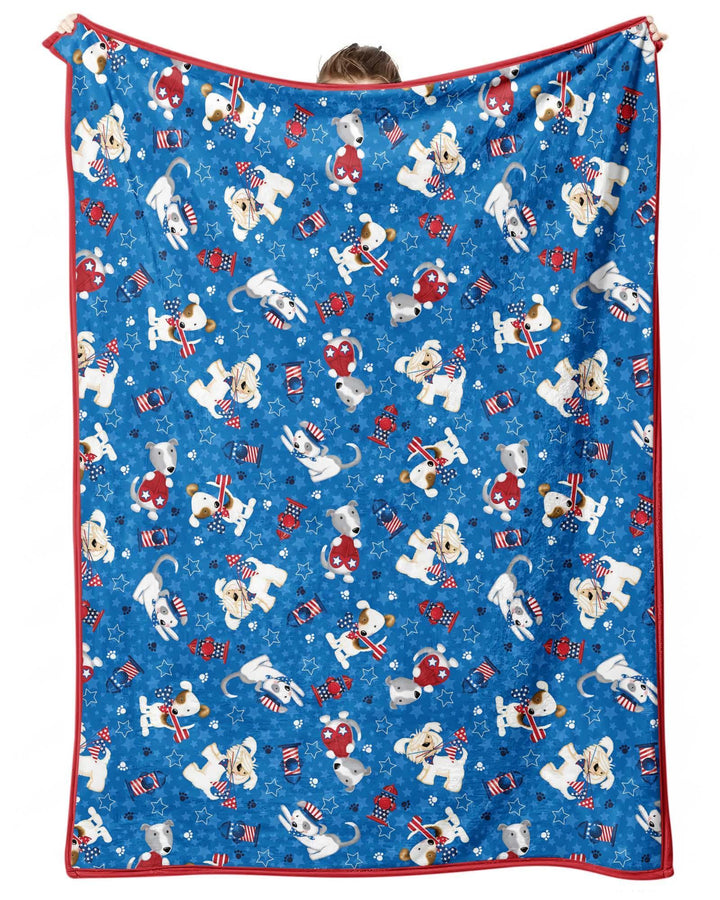 Red, White & Woof Family Matching Bamboo Blanket