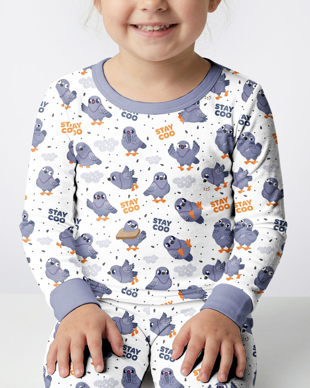 Pigeon Stay Coo Bamboo Two Piece Long Sleeve Pajama Set