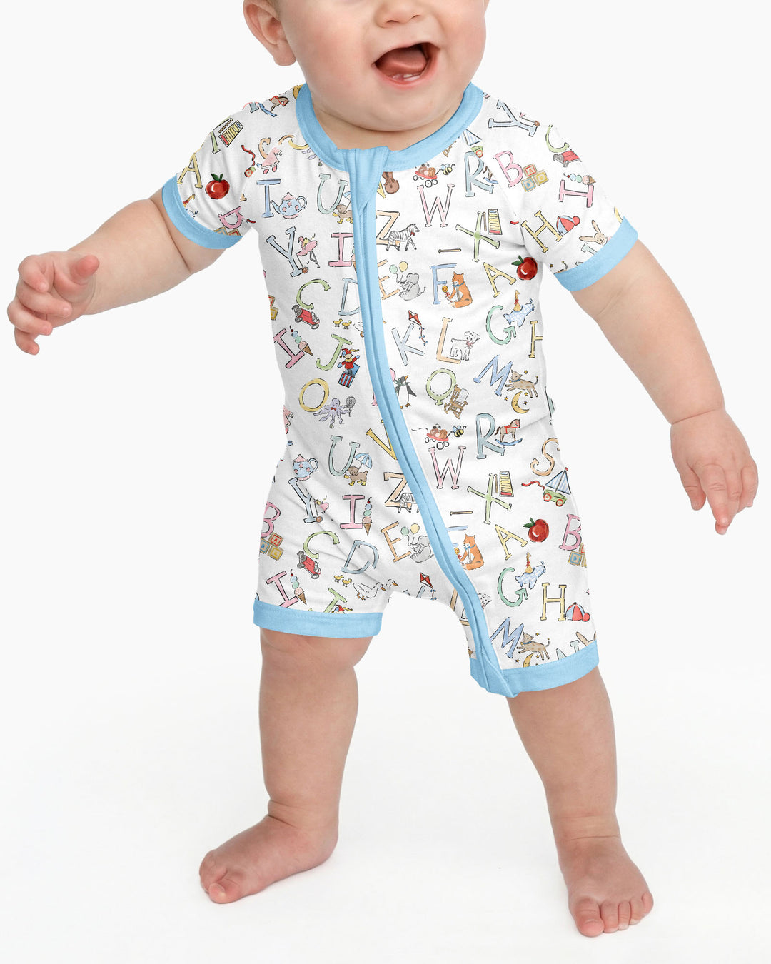 ABC Whimsy Bamboo Shorty Zippy