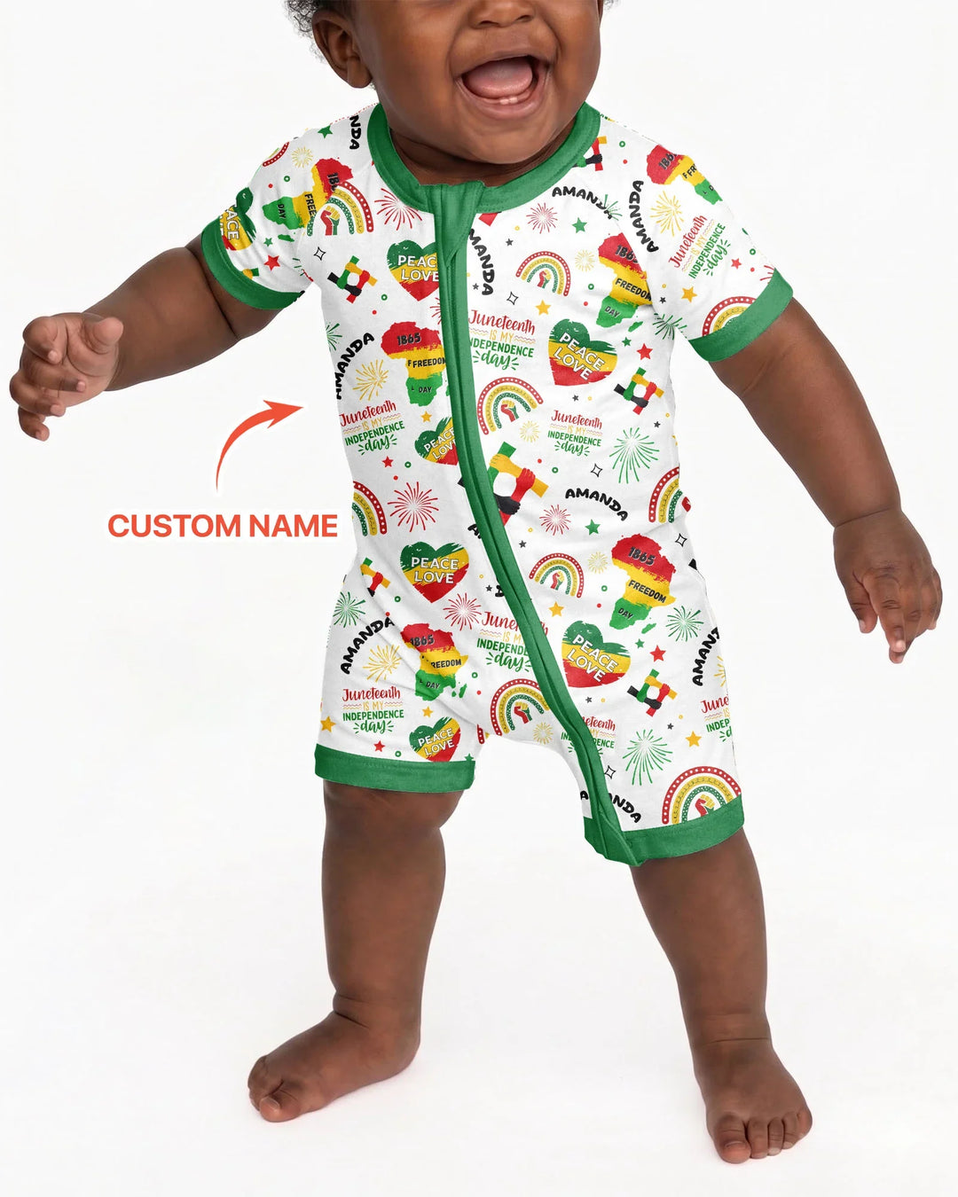 Custom Name Juneteenth Is My Independence Day Bamboo Shorty Zippy