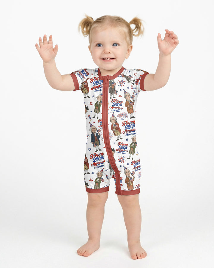 Party Like It's 1776 Family Matching Bamboo Shorty Zippy
