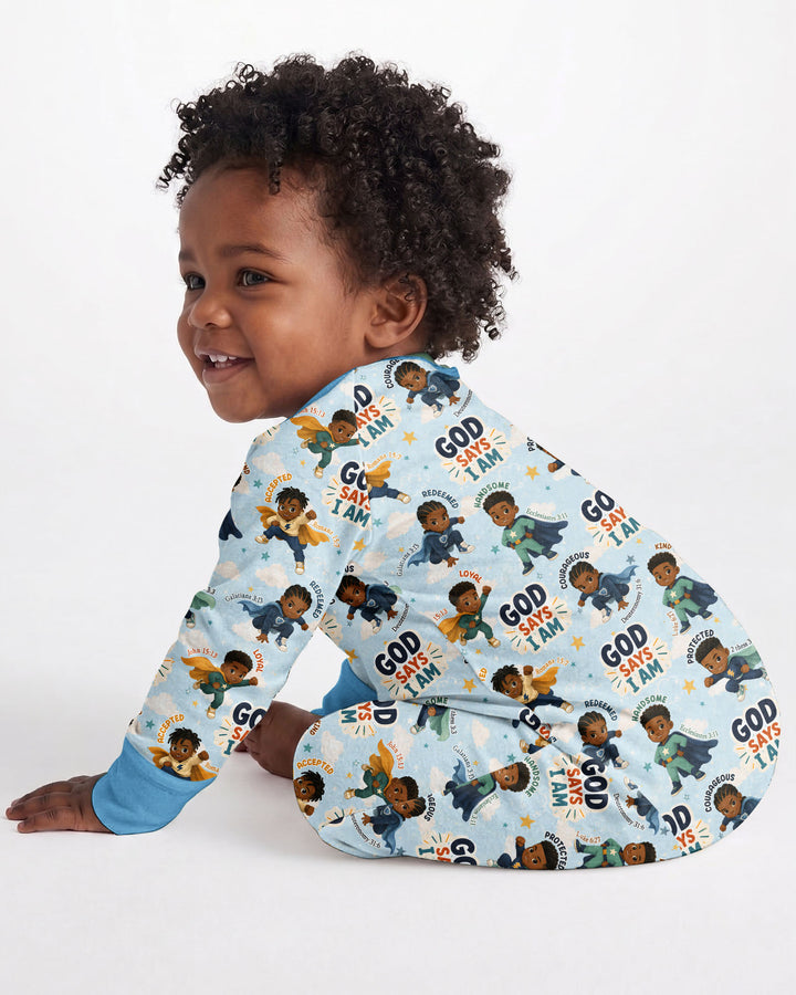 God Says I Am Black Superheroes Bamboo Convertible Zippy