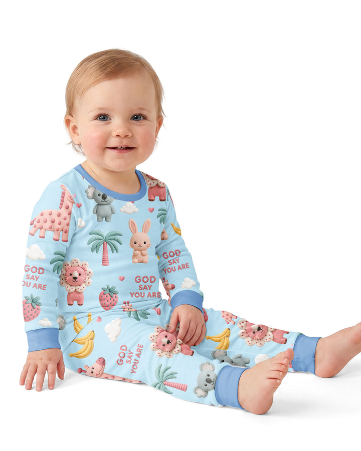 Little Blessings Bamboo Two Piece Long Sleeve Pajama Set