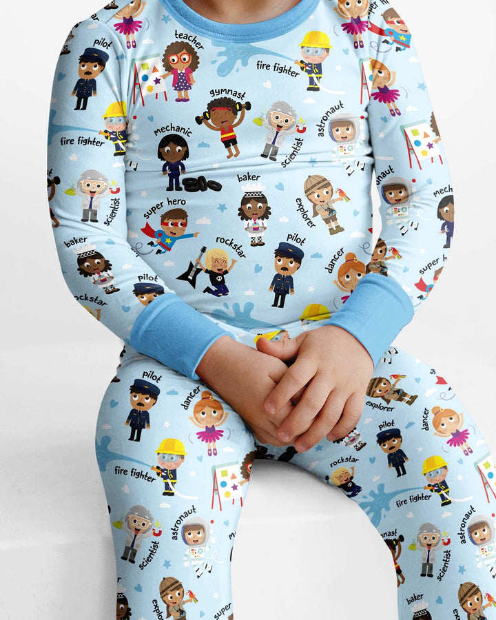 Zweiteiliges Langarm-Pyjama-Set mit Sommerfrüchten