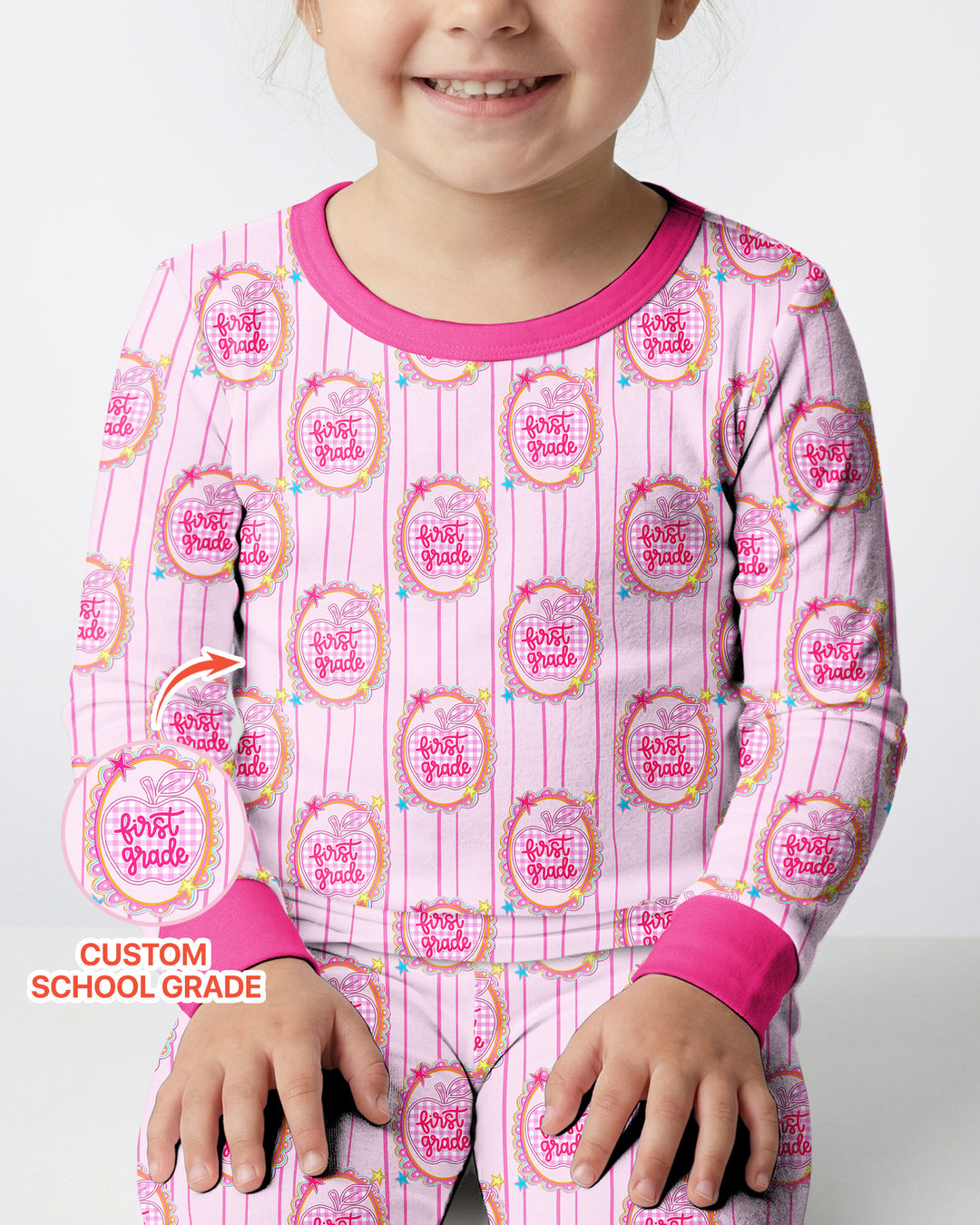 Conjunto de pijama de dos piezas de bambú con mangas largas, plantilla PERSONALIZADA