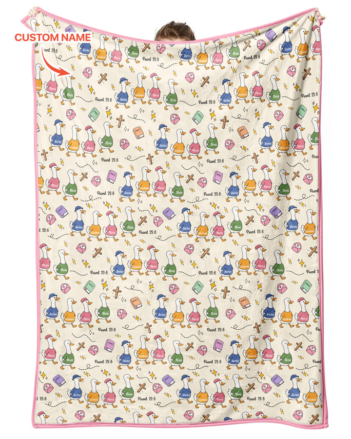 Psalm 23:6 Matching Family Bamboo Blanket