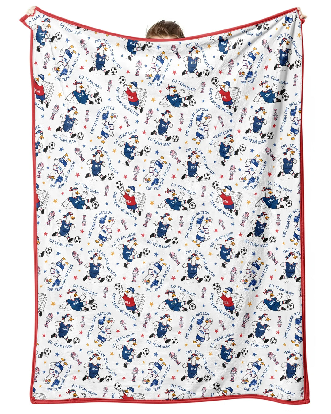 USA Soccer Goose Family Matching Bamboo Blanket