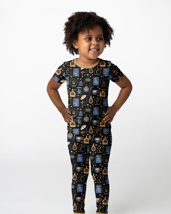 Good Witch Spell books and Potions Bamboo Two Piece Short Sleeve Pajama Set