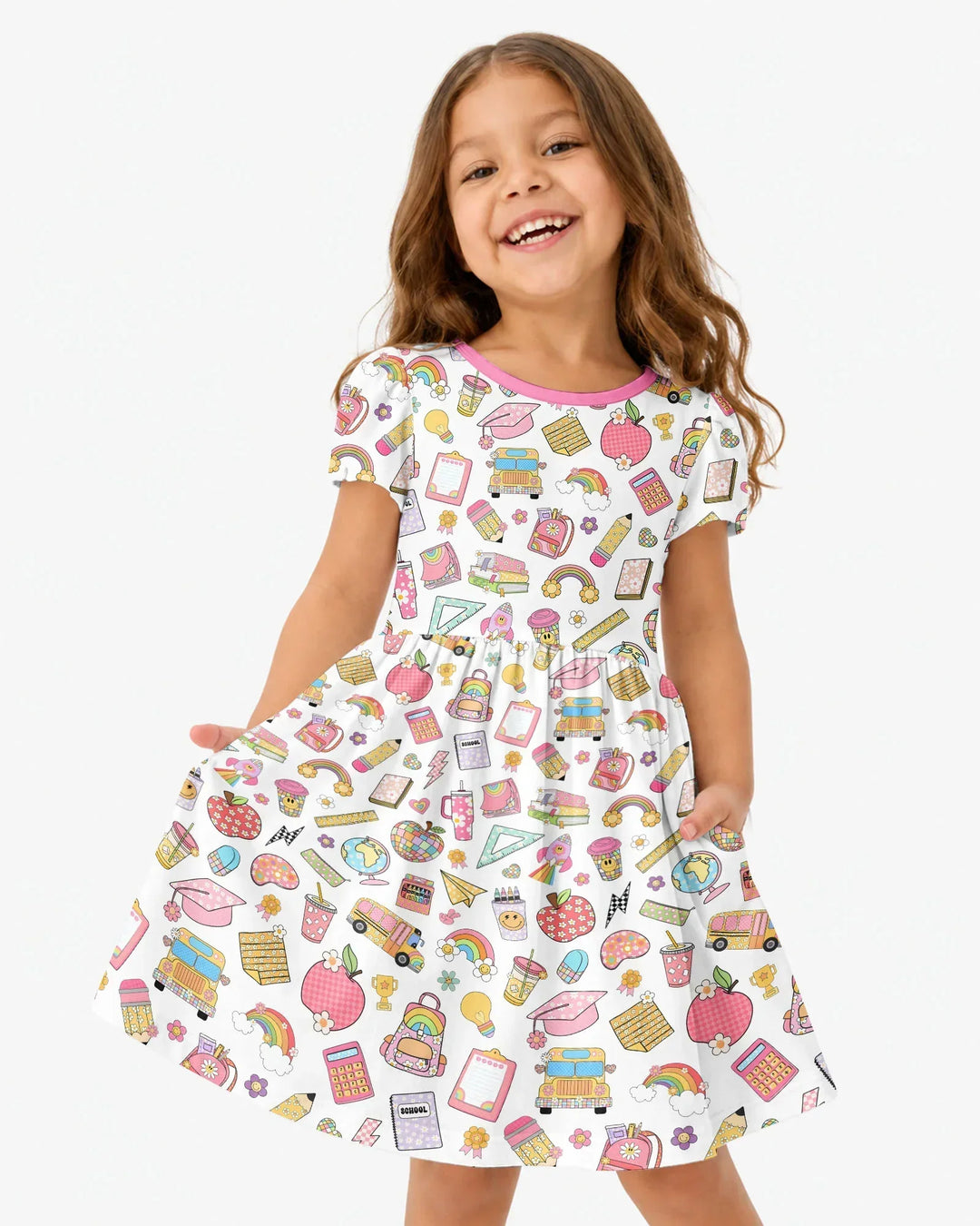 Preppy Back to School Bamboo Twirl Dress