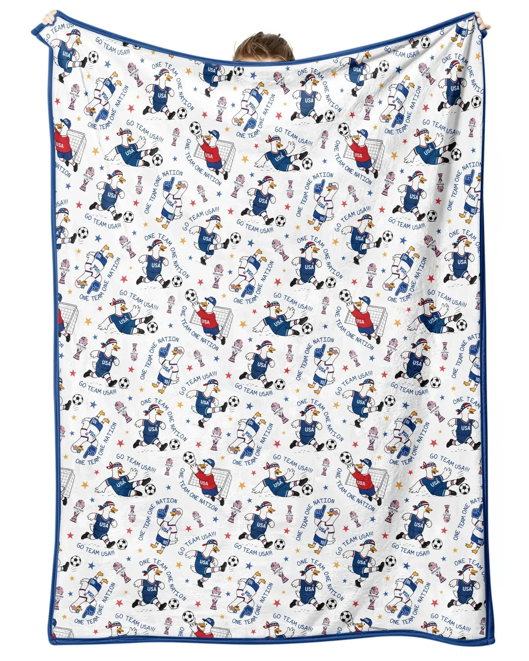 USA Soccer Goose Family Matching Bamboo Blanket