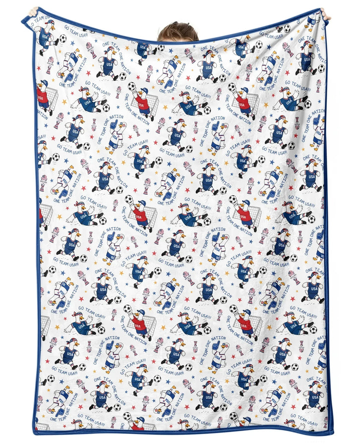 USA Soccer Goose Family Matching Bamboo Blanket