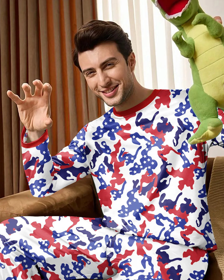 Patriot Camo Daddy & Me Matching Bamboo Men's Pajama Set