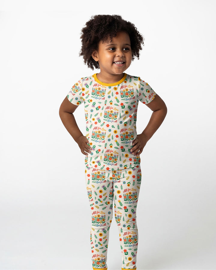 Zweiteiliges, kurzärmliges Pyjama-Set mit Marienkäfern