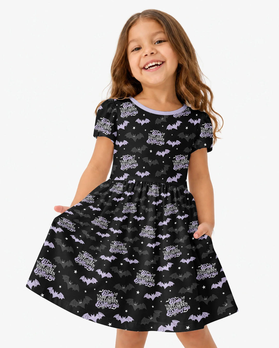 Halloween Butterflies Bamboo Twirl Dress