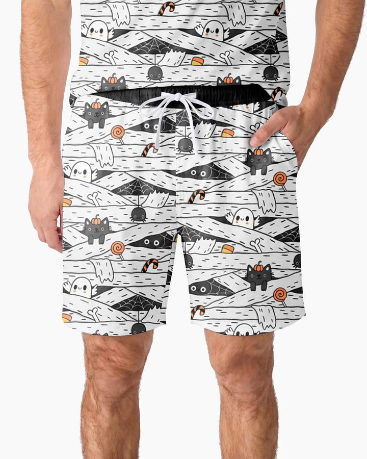 Little Mummy Crew Bamboo Men Short Sleeve Short Pajama Set