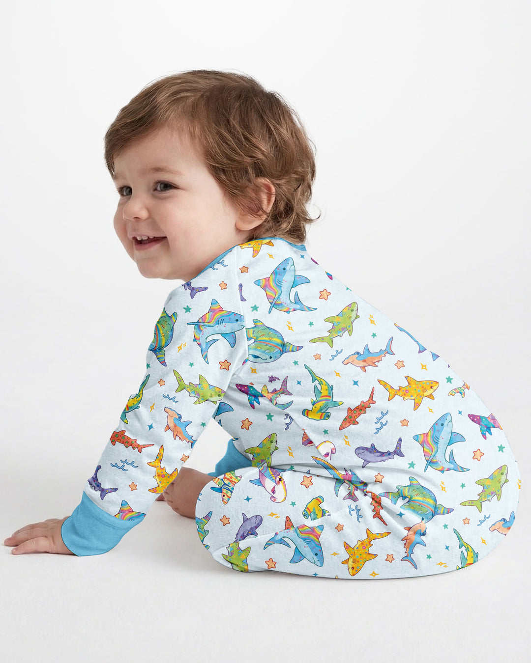 Tropical Sharks Bamboo Convertible Zippy