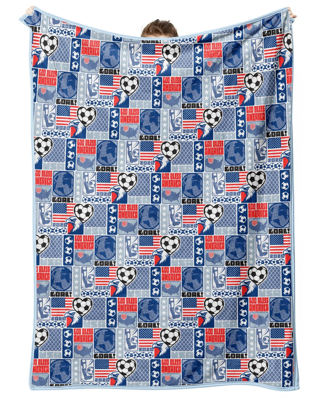 World Soccer God Bless America Bamboo Blanket