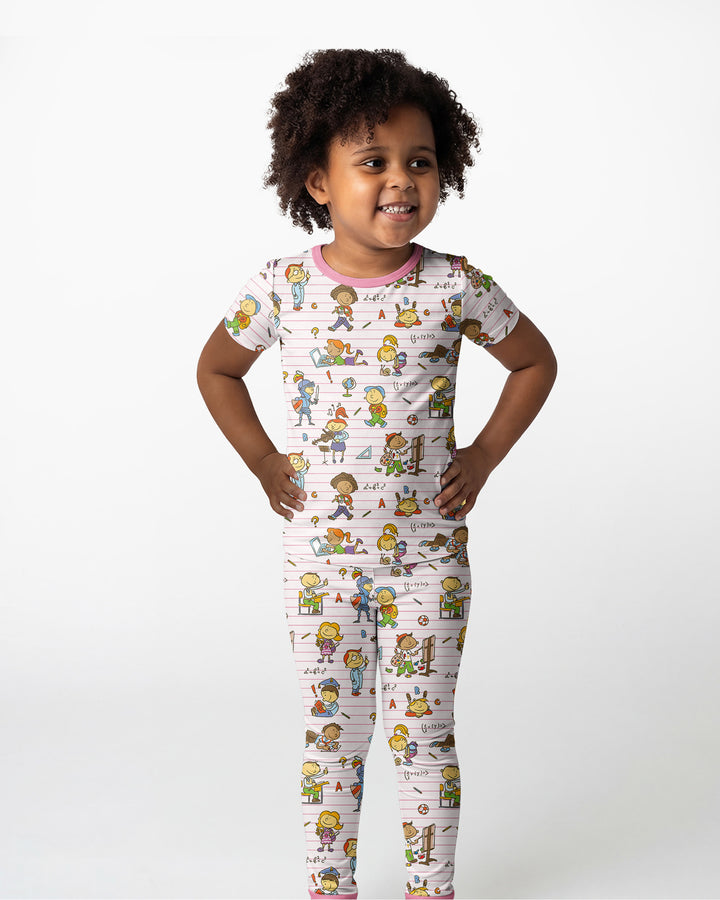 Zweiteiliges, kurzärmliges Pyjama-Set mit Marienkäfern