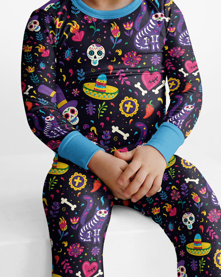Conjunto de pijama de dos piezas de bambú con mangas largas, plantilla PERSONALIZADA