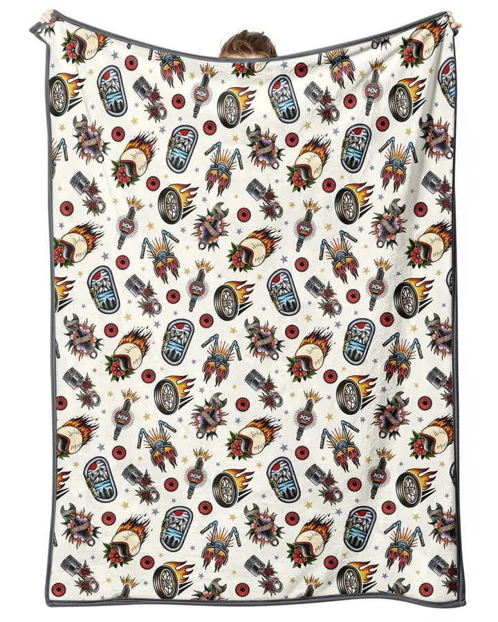 Born to Ride Together Family Matching Bamboo Blanket