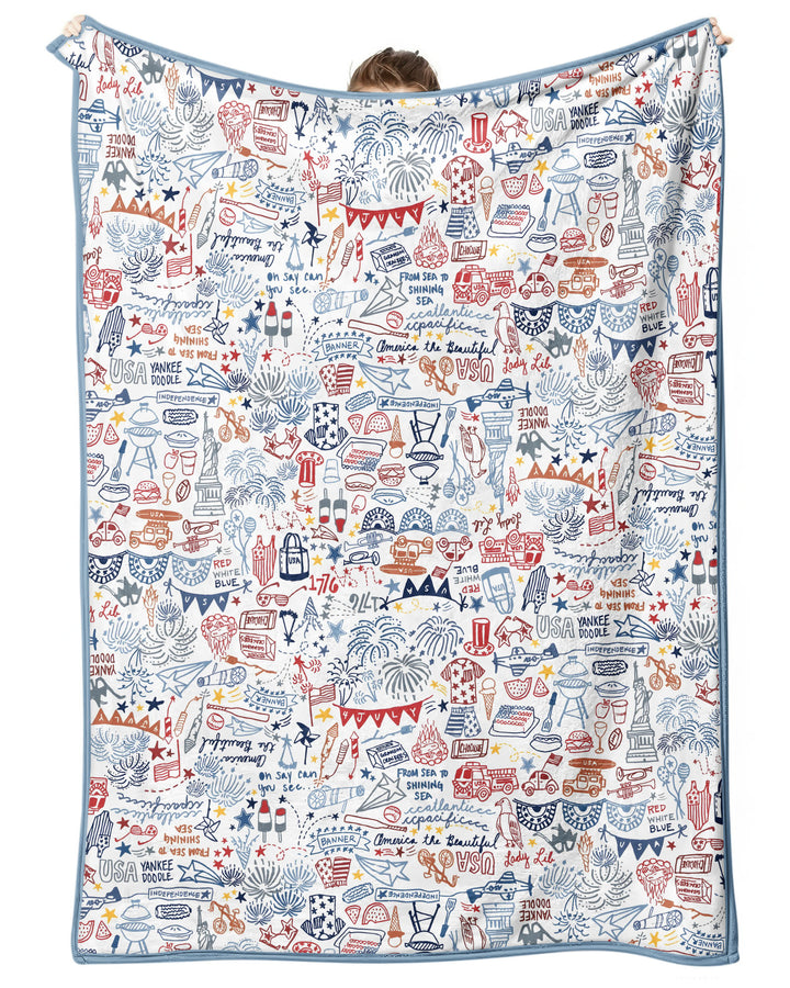 Liberty Doodle 250th Family Matching Bamboo Blanket