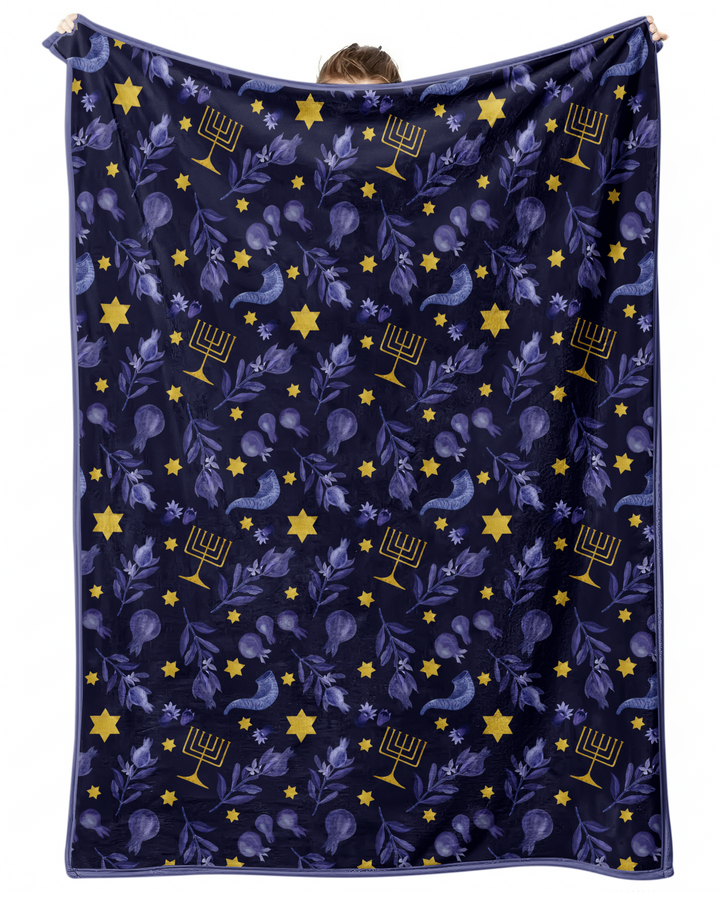 Rosh Hashanah Night Family Matching Bamboo Blanket