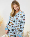 Shark Faces Bamboo Women Pajama Set