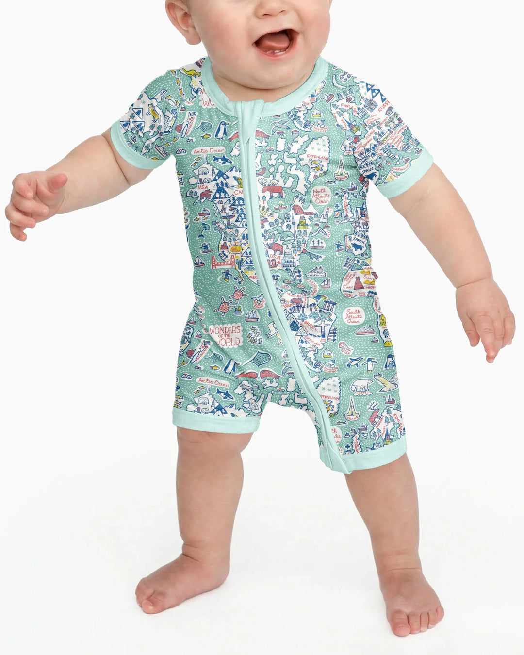 Hello World Wonders Bamboo Shorty Zippy