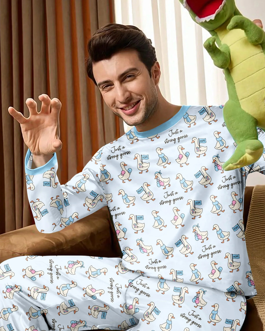 Strong Infertility Fighter Goose  Bamboo Men's Pajama Set