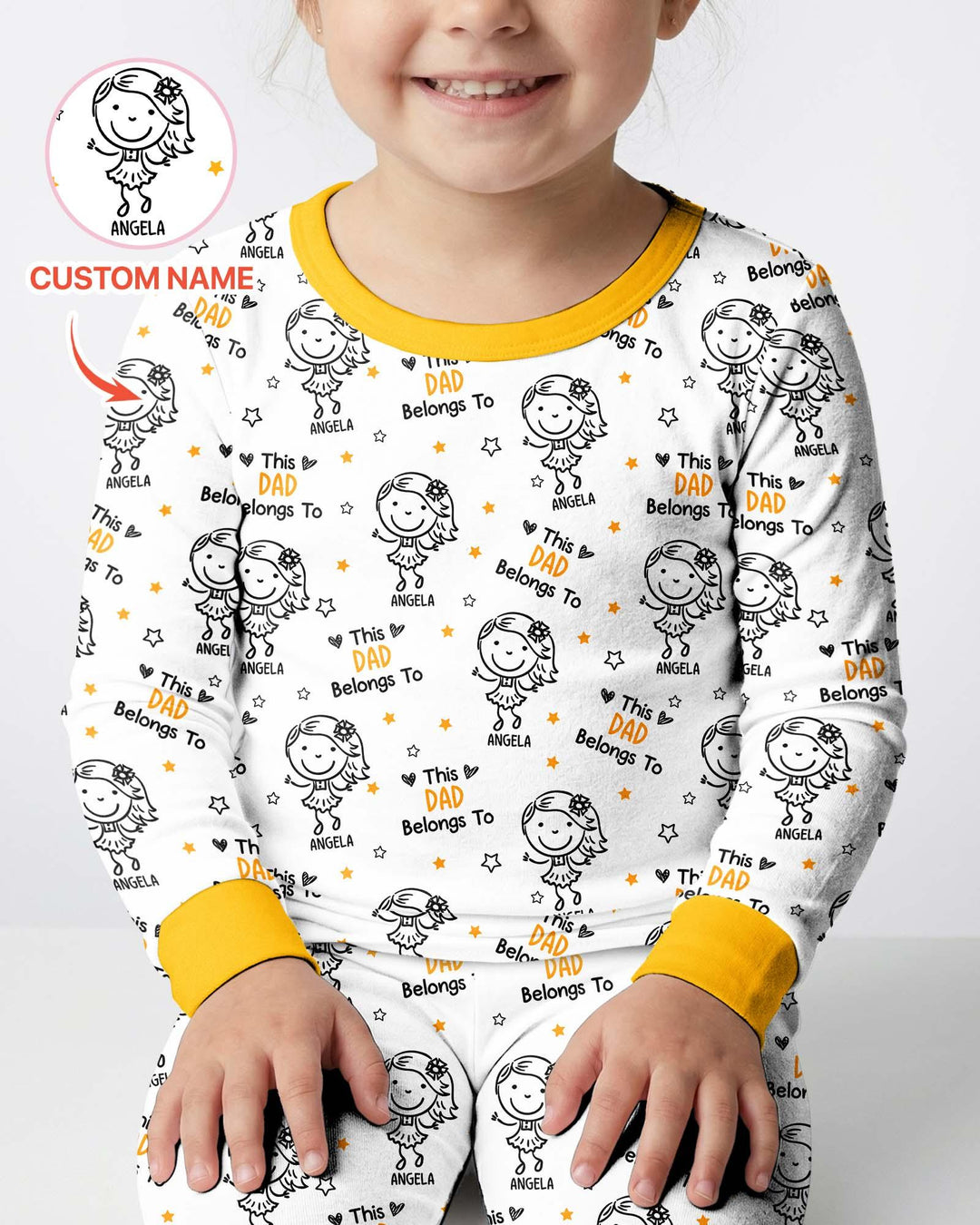Zweiteiliges Langarm-Pyjama-Set mit Sommerfrüchten