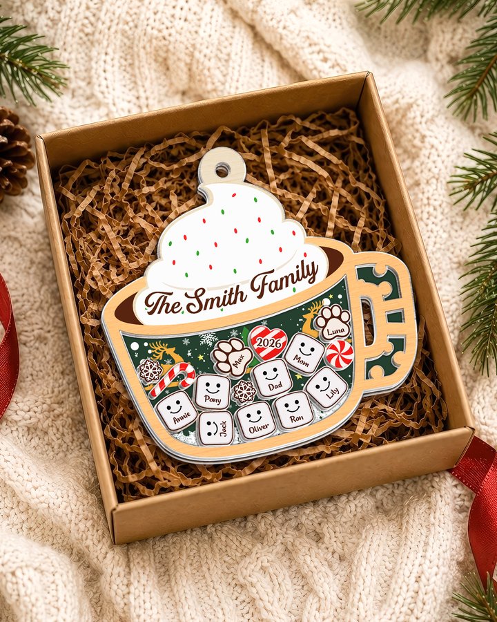 Family Marshmallow Shake Cup Family Ornament 2026