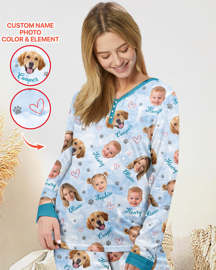Personalized Family Matching Bamboo Women Pajama Set