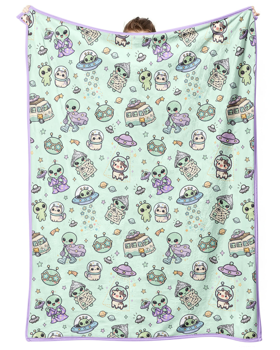 Little Alien Explorer Bamboo Blanket