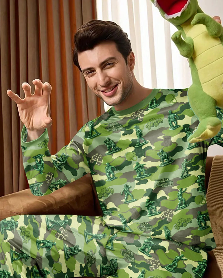 Green Army Men Bamboo Men's Pajama Set