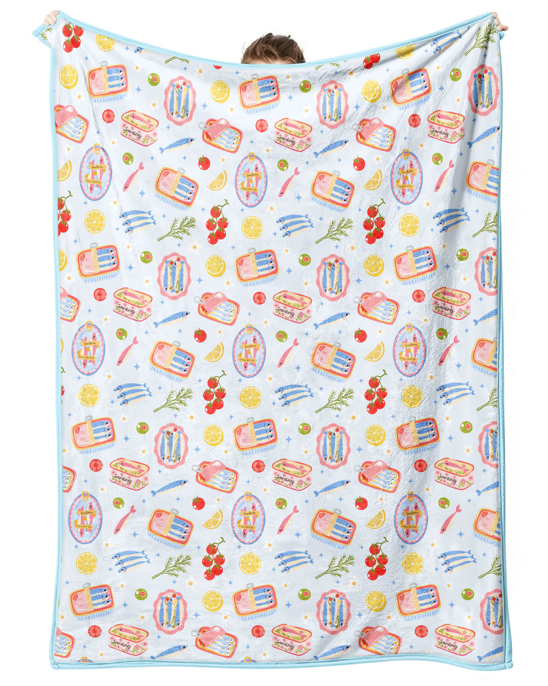 Preppy Sardines Bamboo Blanket